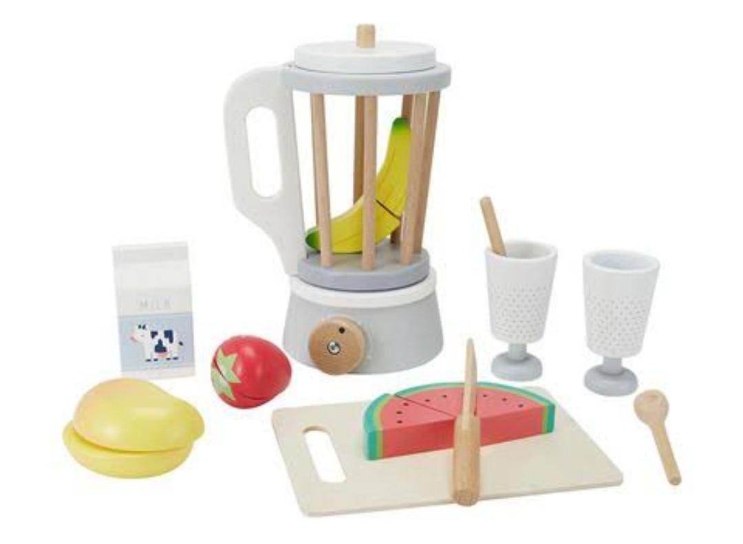 Anko Australia New (but broken box) Wooden Toy Blender with Accessories