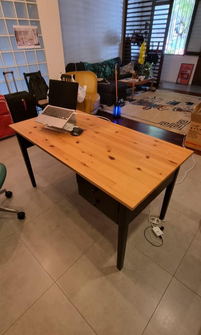 IKEA Desk ARKELSTORP Desk black140x70 cm Furniture Home