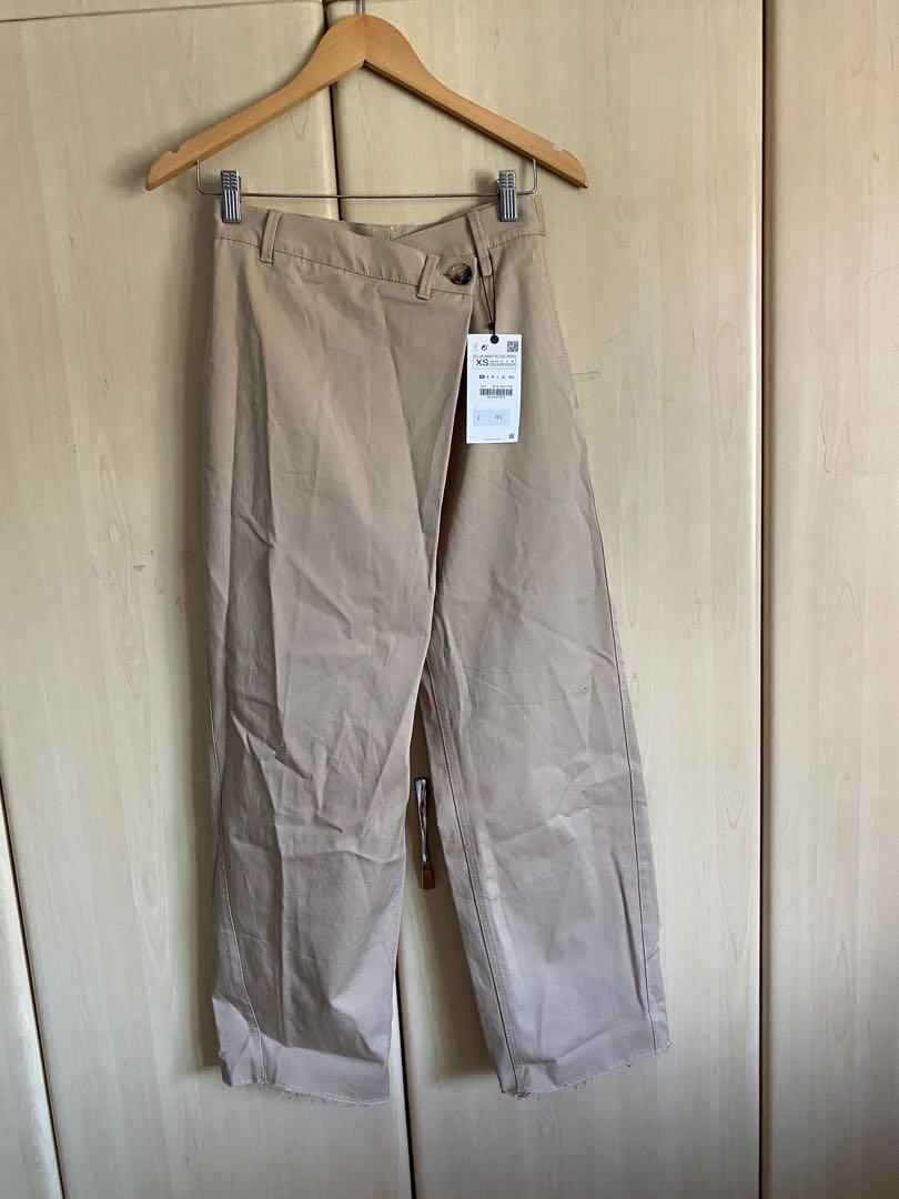 AUTH ZARA KHAKI ASYMETRICAL FRONT 