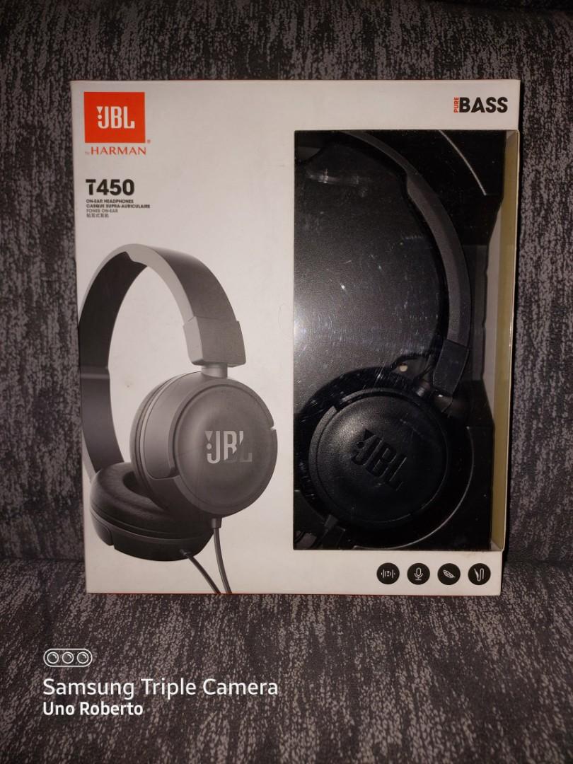Authentic JBL T450 Wired Earphones (Category: Headphones & Headsets) located in Cainta. Submitted by kilgarrah (Listing ID 1162961863, Image 1). Description: Originally priced at Php1,699 Opened only to test MOP: BPI, GCash SHIPPING: To be booked and paid by the buyer.