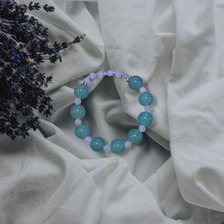 Aventurine & rose quartz bead bracelet