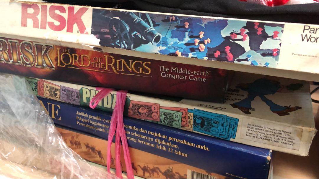 Axis & Allies, Lord Of the Rings, Block Party, Black gammon, and other