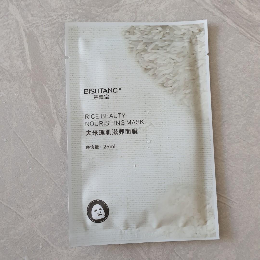 Bisutang Facial Mask Pomegranate Bamboo Aloe Vera Honey Rose Rice