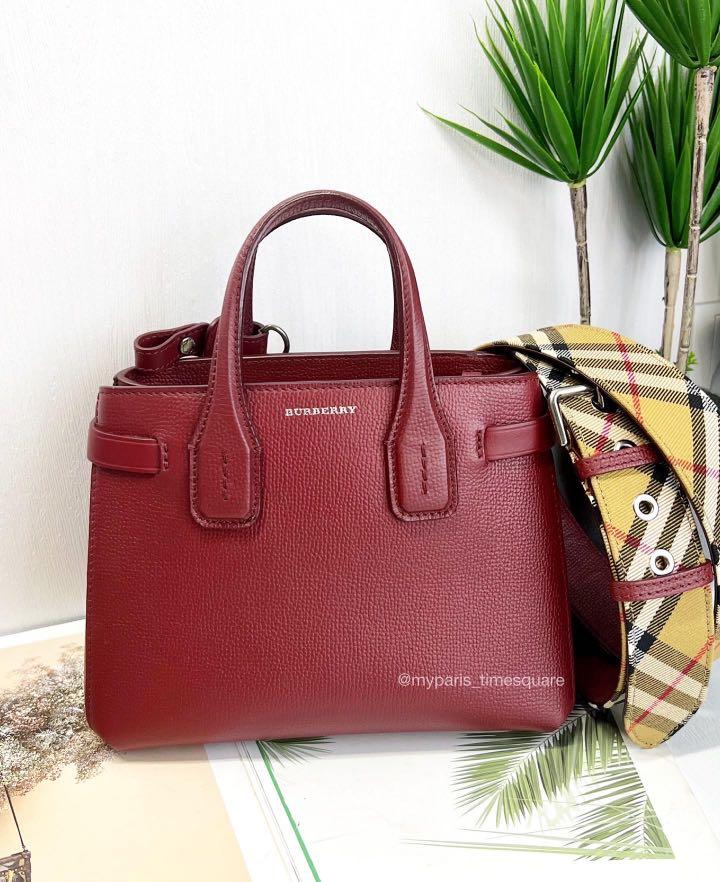 Burberry burgundy hot sale tote