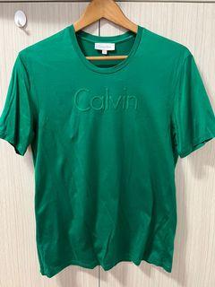 Calvin Klein草綠色棉T恤#含運費