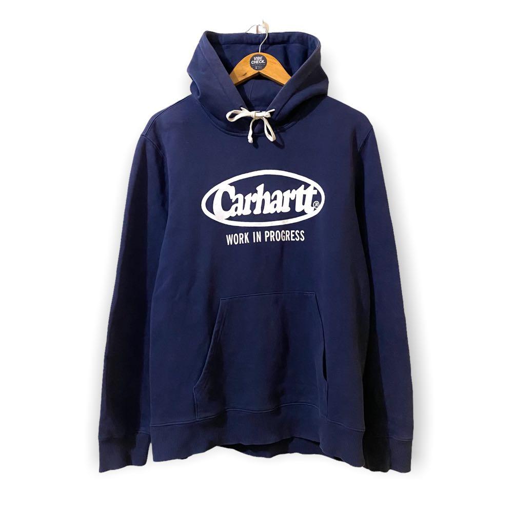 Carhartt Work In Progress Blue Hoodie (Rare Design), Men's Fashion, Tops u0026  Sets, Hoodies on Carousell