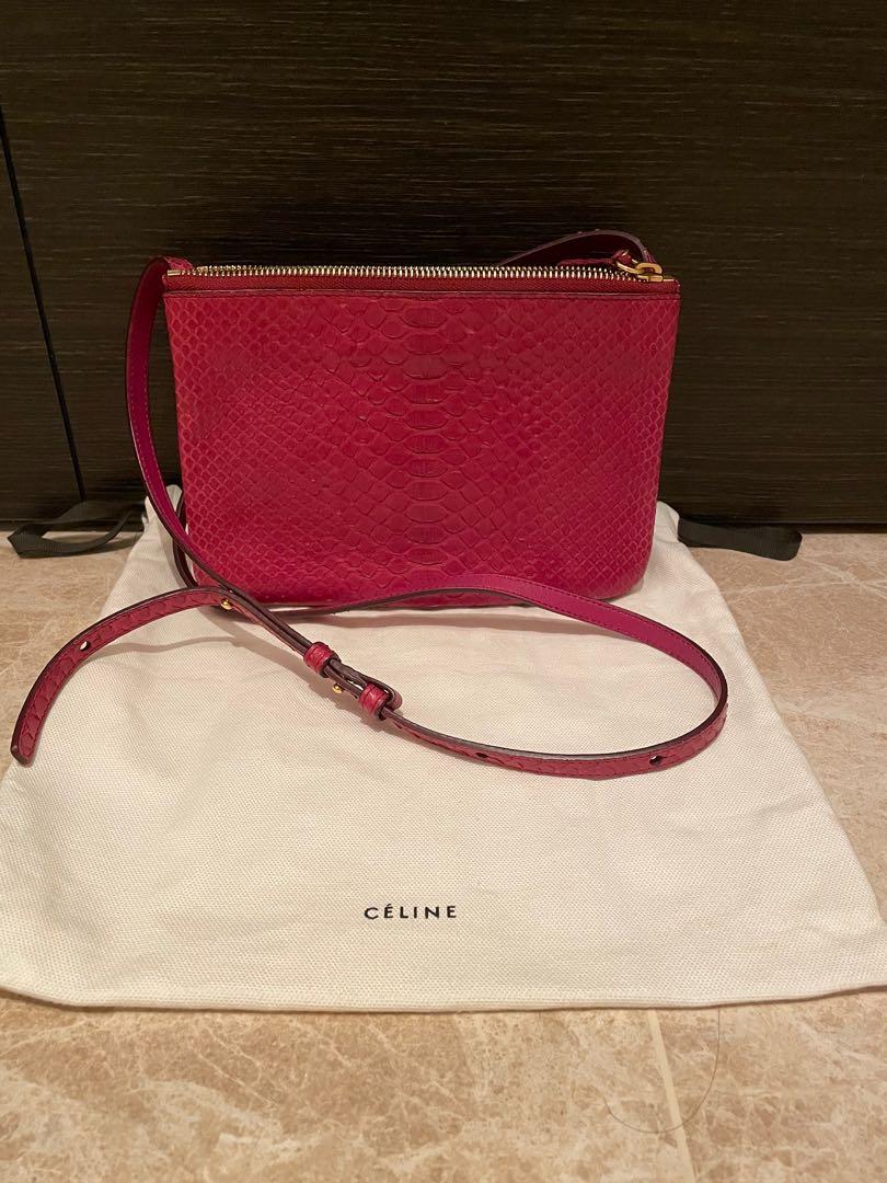 Celine Trio Small Pink Python