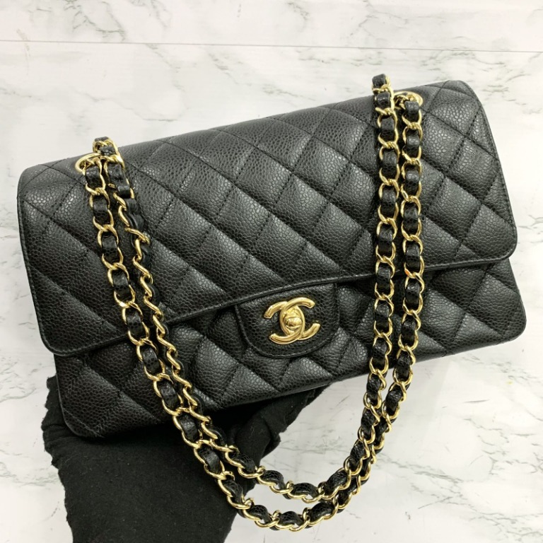DISCOUNTED CHANEL A01112 BLACK LEATHER CLASSIC MEDIUM NO20 SHOULDER BAG 227011832