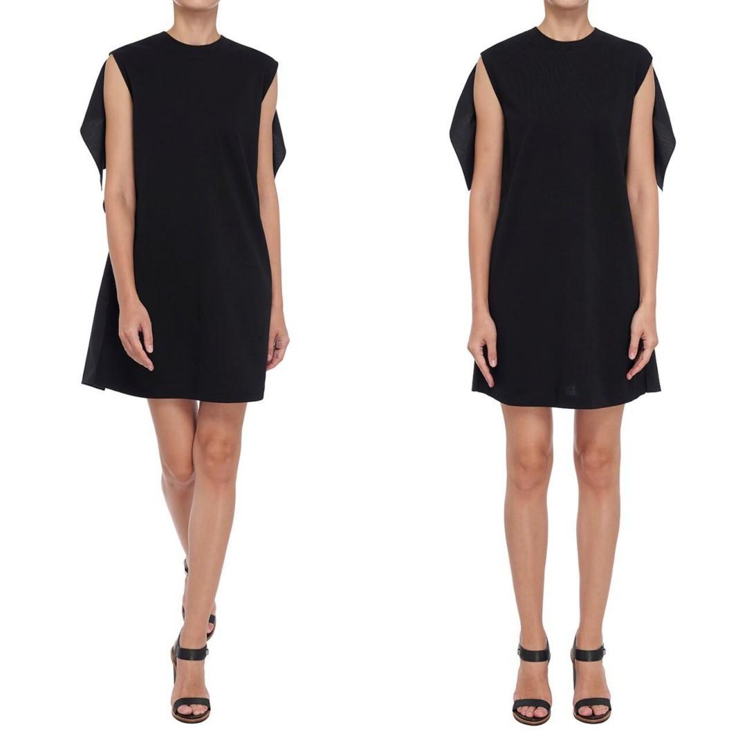 CK Calvin Klein Cotton Poplin Ruffle Dress in Black, Women's Fashion,  Dresses & Sets, Dresses on Carousell