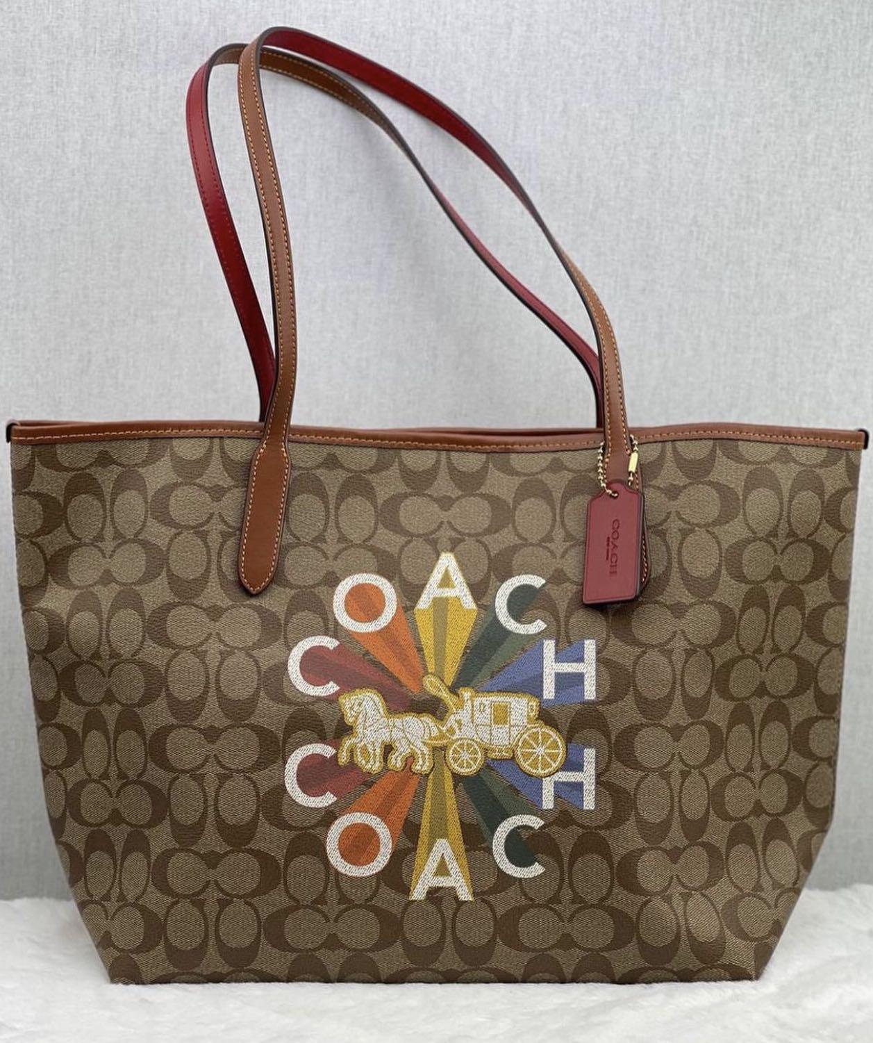 Coach city tote rainbow outlet