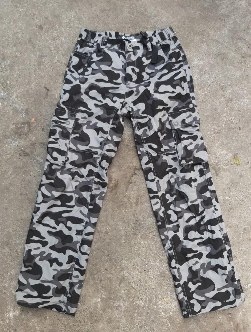 Columbia Camo Gray/Black 6 pocket cargo 