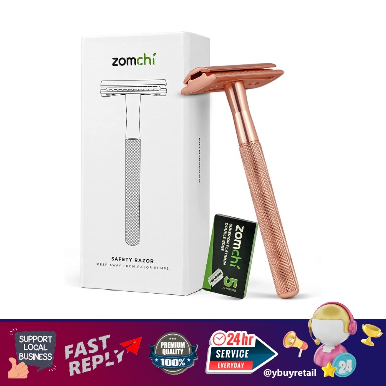 Double Edge Safety Razor for Women, Safety Razor with 5 Blades, Women