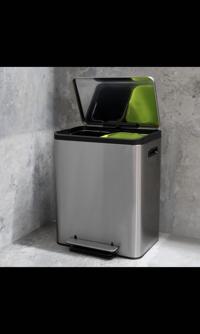 EKO ECOCASA EK9128 Double Liners 15L + 15L Recycling Bin with Soft