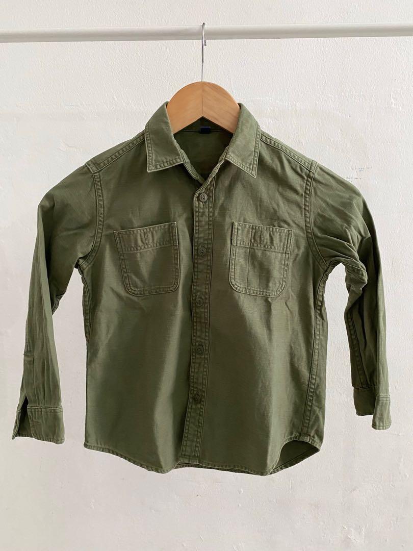 Gap Green Army Shirt, Bayi \u0026 Anak, Baju 
