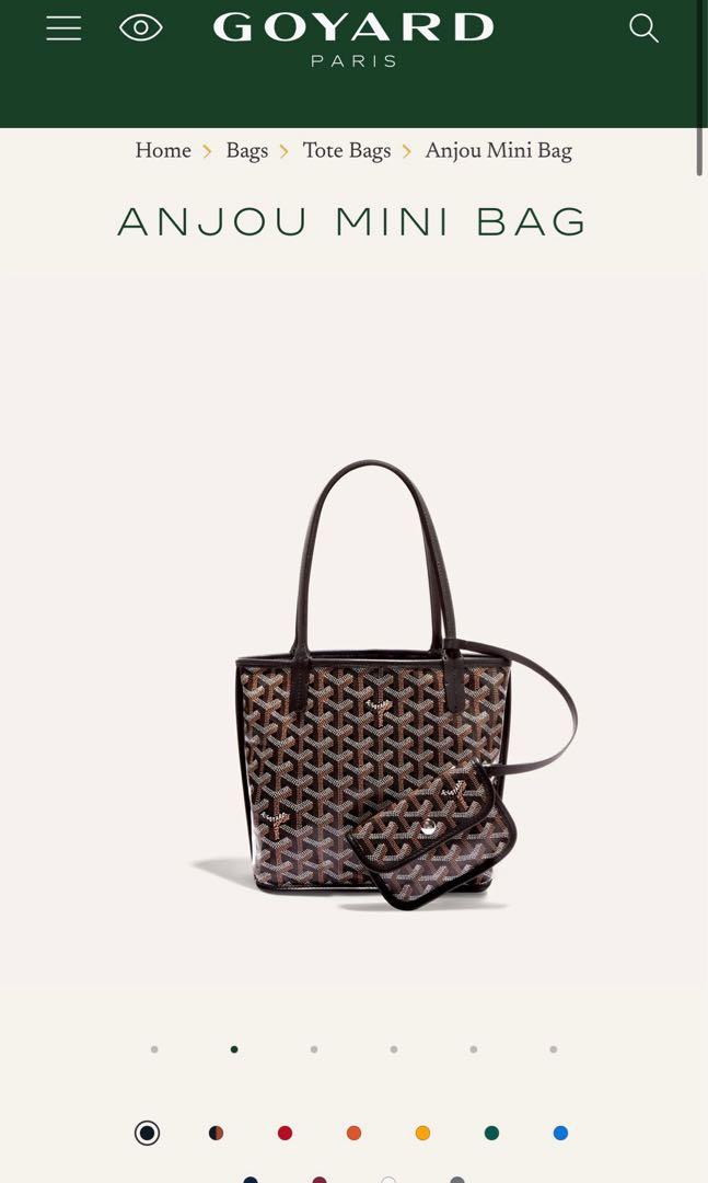 Goyard Anjou Mini Totebag in Classic Brown Black Monogram, Luxury, Bags &  Wallets on Carousell