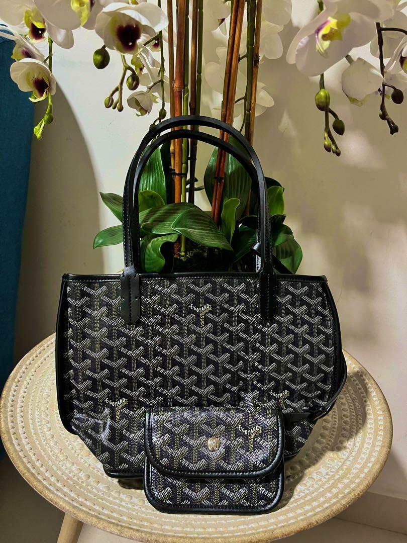 Goyard Anjou Mini Totebag in Classic Brown Black Monogram, Luxury, Bags &  Wallets on Carousell