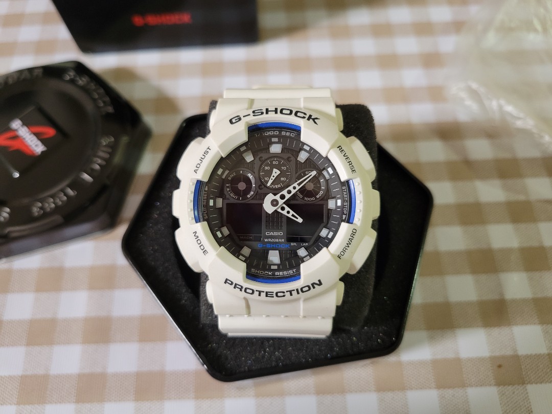 G-SHOCK GA-100B-7ADR, 男裝, 手錶及配件, 手錶- Carousell