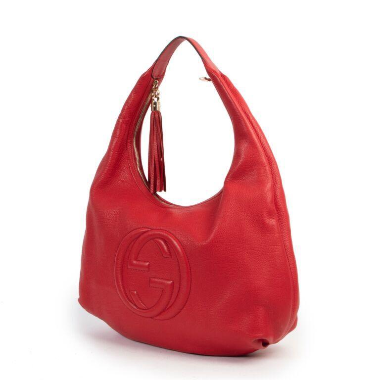 Red gucci hobo bag hot sale
