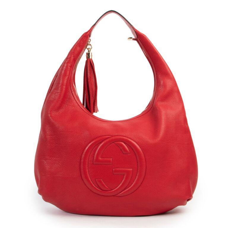 Red gucci cheap hobo bag