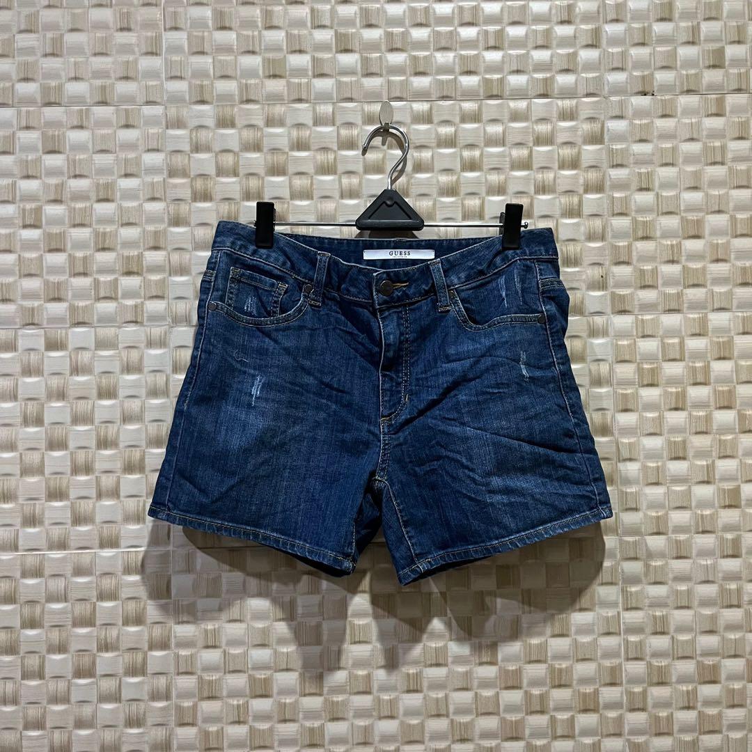Guess Denim Shorts Pants, Fesyen Wanita 