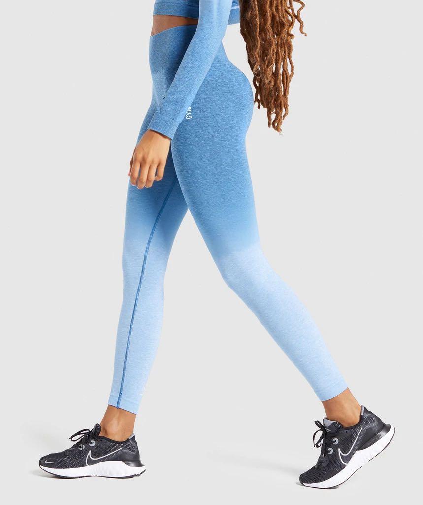 Gymshark, Pants & Jumpsuits, Leggings Womens Gymshark Adapt Seamless  Powder Blue Marl Leggings Size Xs