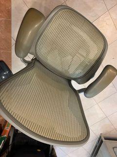 Herman Miller size B  greh ash height adjustment and back adjustment and lumbar support , well maintained.