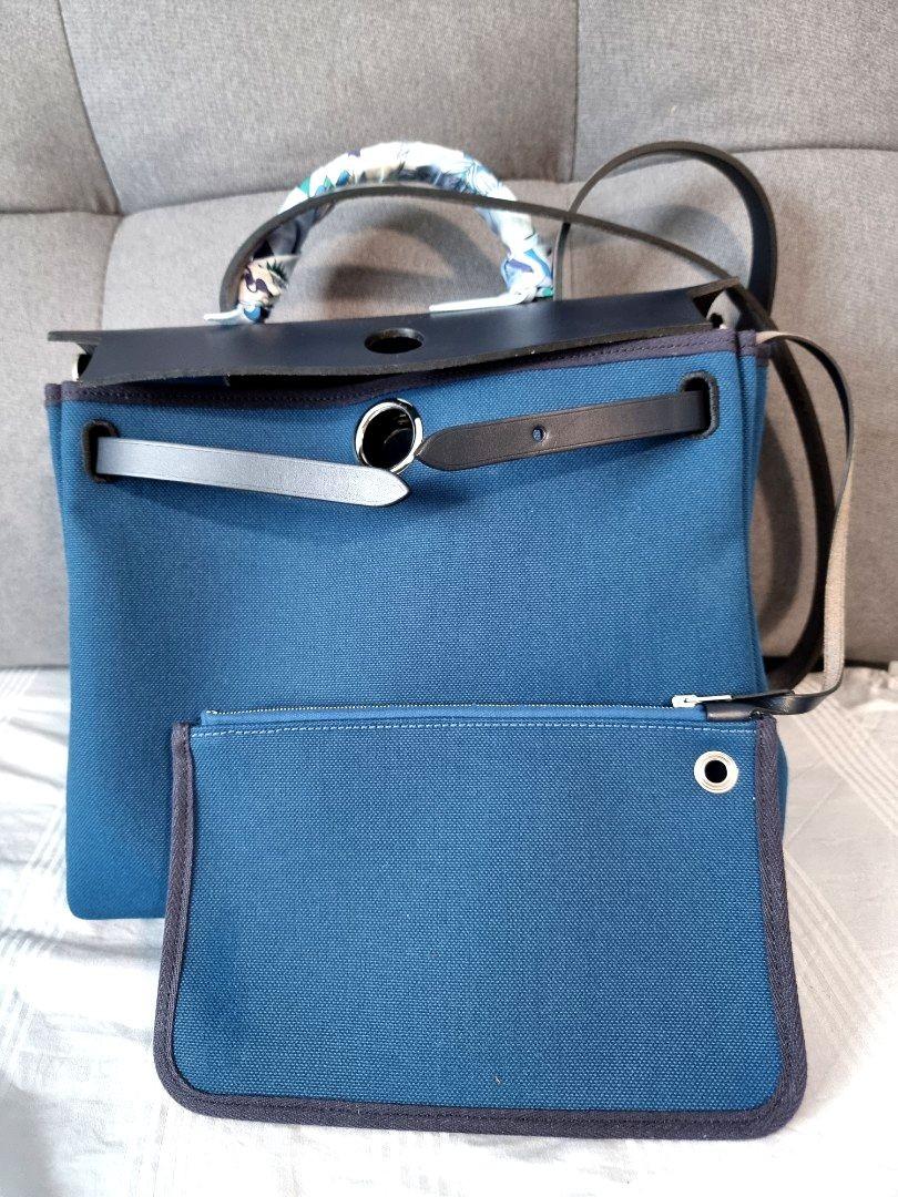 Hermes Deep Blue/Indigo Herbag Zip 31 Retourne Laque Bag - SOLD OUT For  Sale at 1stDibs