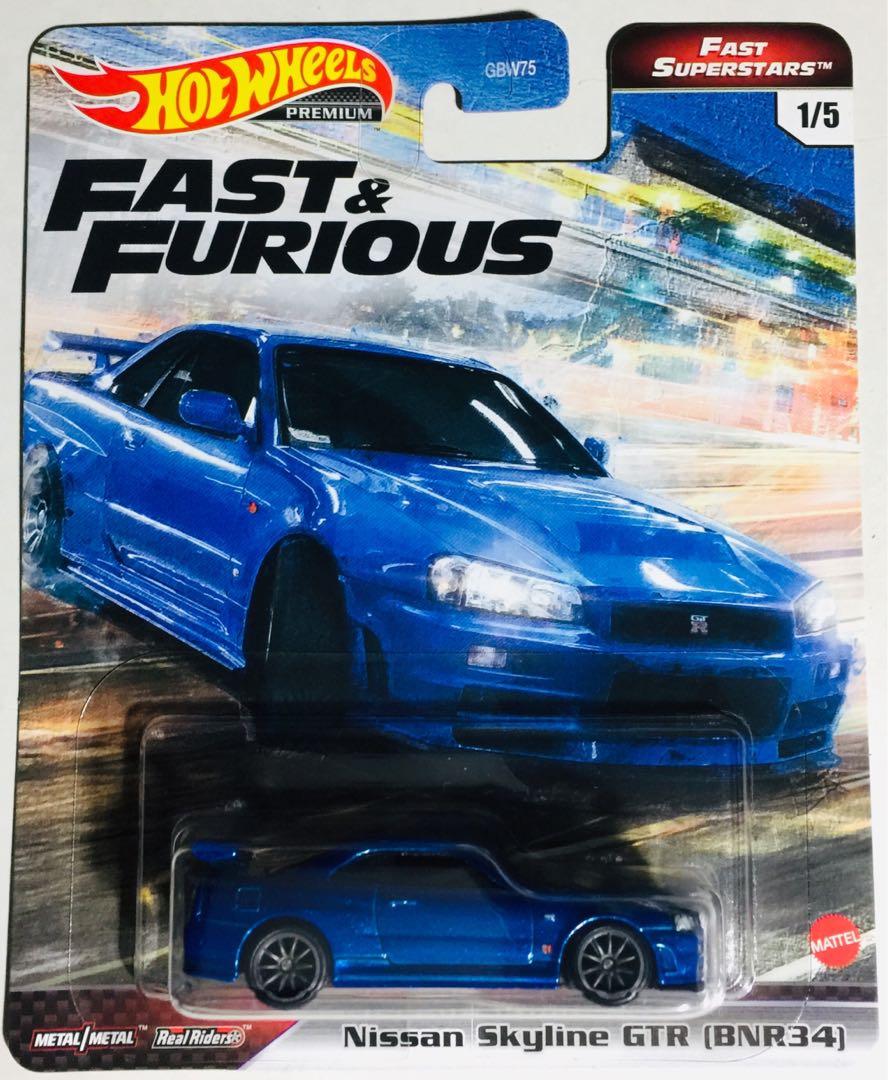 Hot Wheels Hotwheels Premium Fast Furious Nissan Skyline Gtr R34 Z Tune R Tune Paul Walker 興趣及遊戲 玩具 遊戲類 Carousell