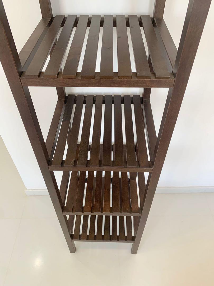 IKEA Molger Shelving Unit, Shelf Wood bathroom Dark Brown Wood