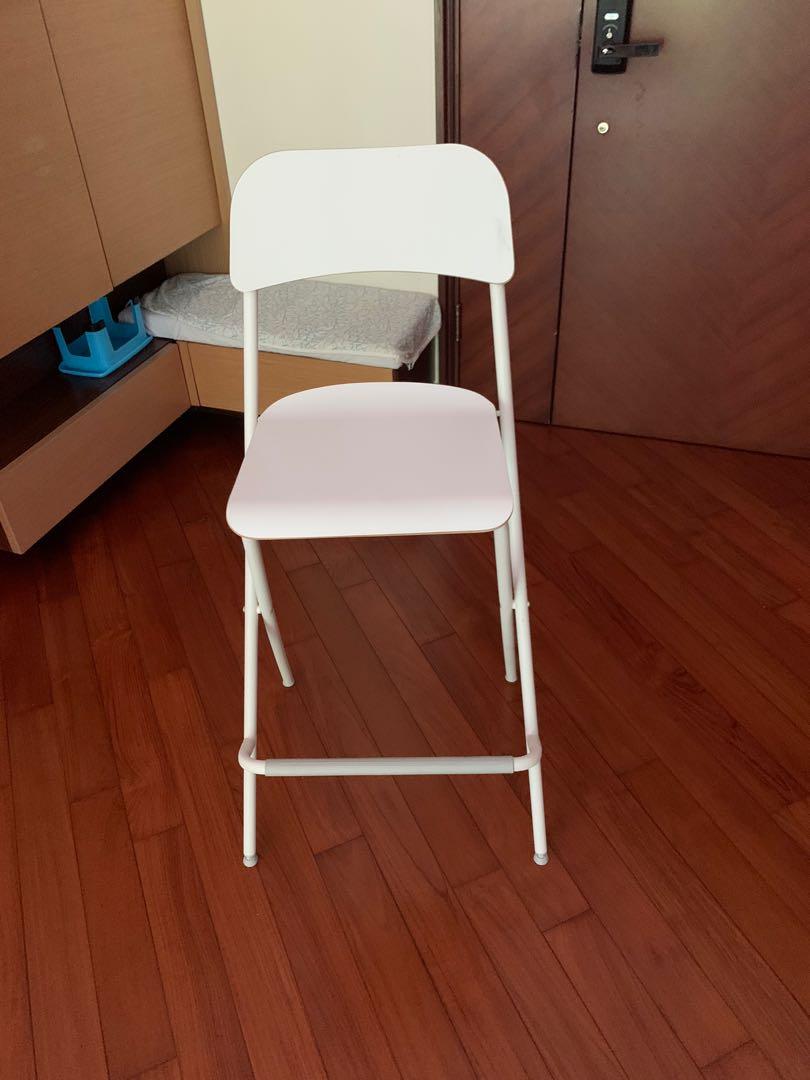 IKEA Franklin bar stool white, 傢俬＆家居, 傢俬, 椅子 Carousell