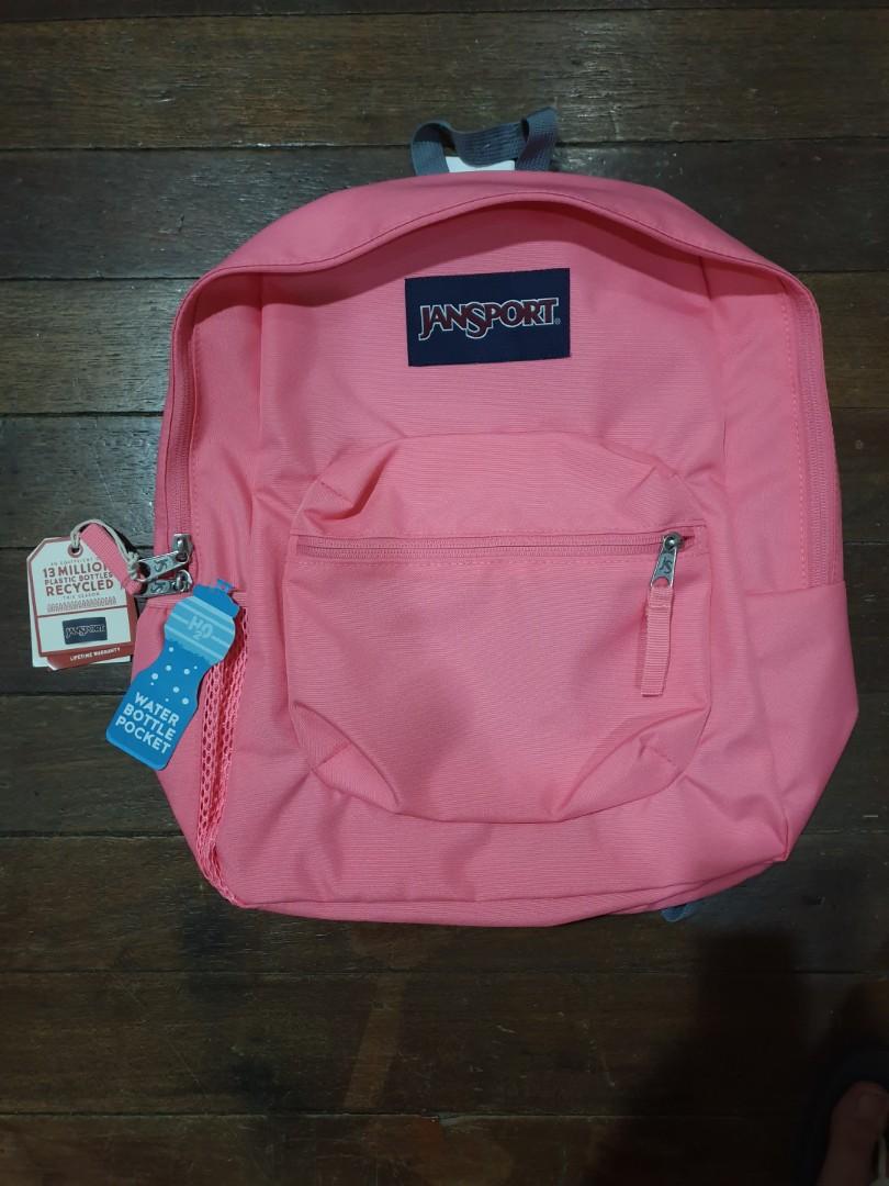 Strawberry pink clearance jansport backpack