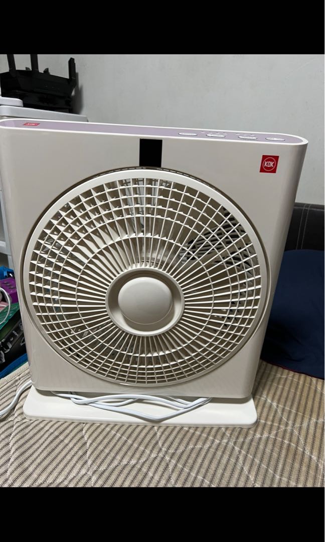 KDK Box Fan 12 inch Remote control Lavender , Furniture & Home Living