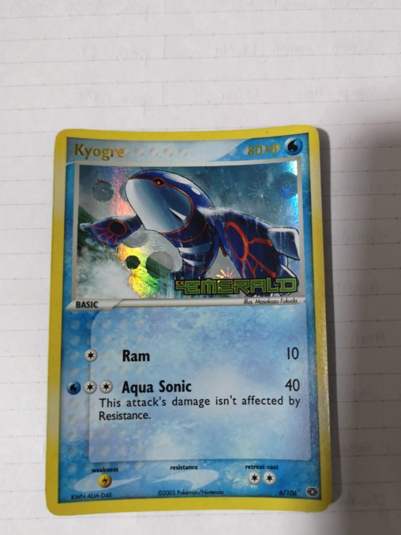 Kyogre - 6/106 - Holo Rare reverse Holo. Ex Emerald, Hobbies & Toys,  Memorabilia & Collectibles, Vintage Collectibles on Carousell