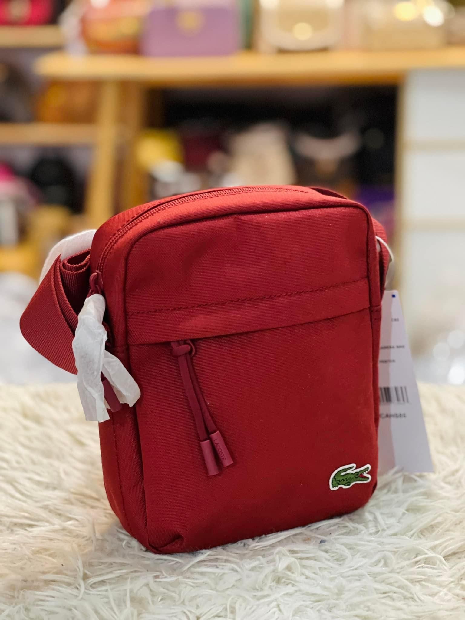 Lacoste vertical camera store bag
