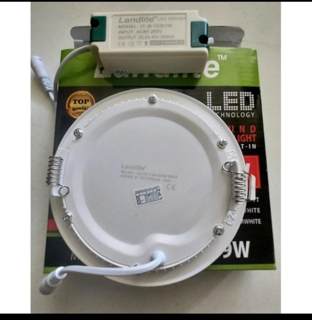 Landlite 9W LED downlight Daylight Furniture Home Living Lighting Fans Lighting on Carousell