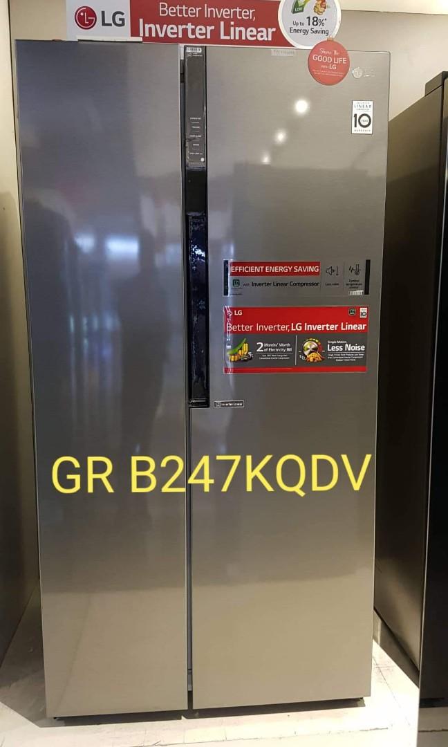 LG Side by Side Refrigerator, TV & Home Appliances, Kitchen Appliances, Refrigerators and