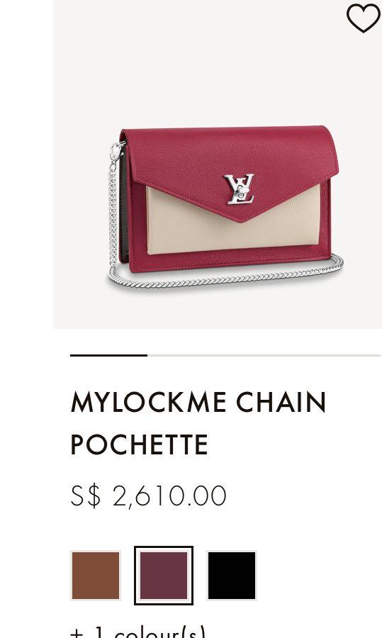Louis Vuitton Red Mylockme Pochette