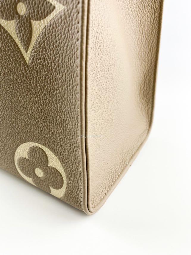 Louis Vuitton Onthego MM Tourterelle-Creme Bicolor Monogram Empreinte Leder  M45494 * Tasche Shopper * wieNEU aus 2022