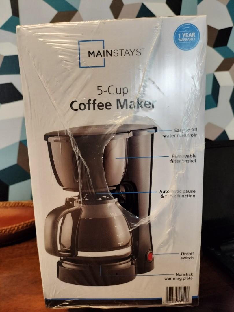 MAINSTAYS 5CUP COFFEE MAKER, TV & Home Appliances, Kitchen Appliances