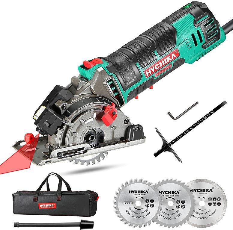 HYCHIKA Circular Saw with 3 Saw Blades 