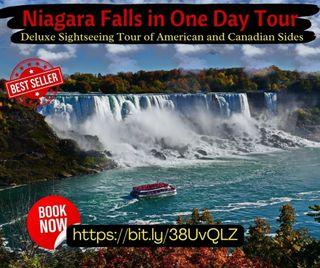 Niagara Falls in One Day Tour : Deluxe Sightseeing Tour of American and Canadian Sides
