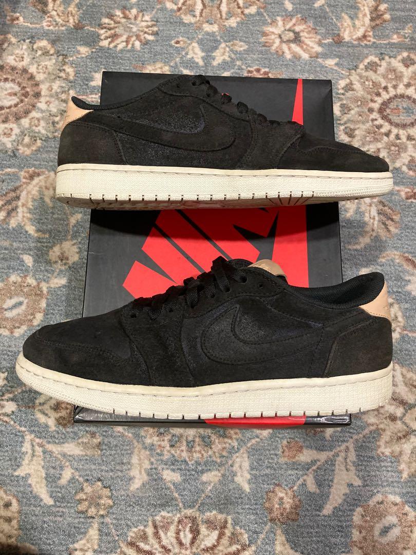 Jordan 1 low black vachetta cheap