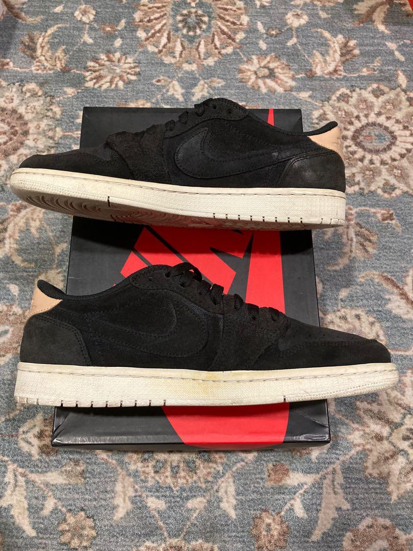 Jordan 1 retro low og black vachetta sale
