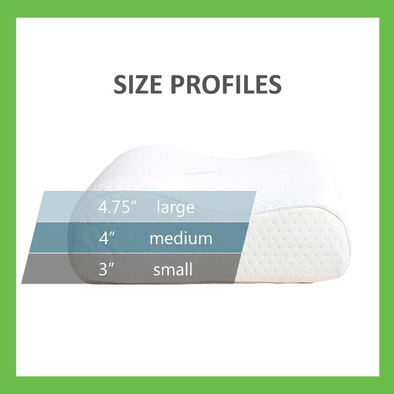 Tempur pedic neck hot sale pillow sizing chart