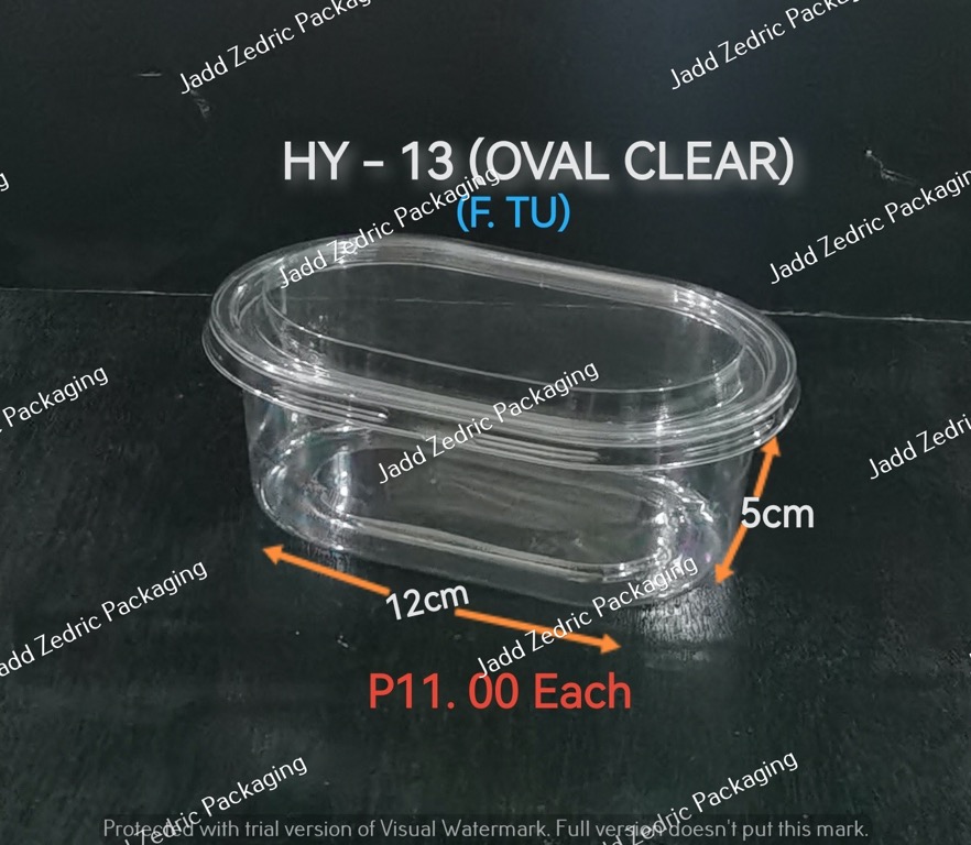 OVAL CLEAR CONTAINER, Food & Drinks, Other Food & Drinks on Carousell