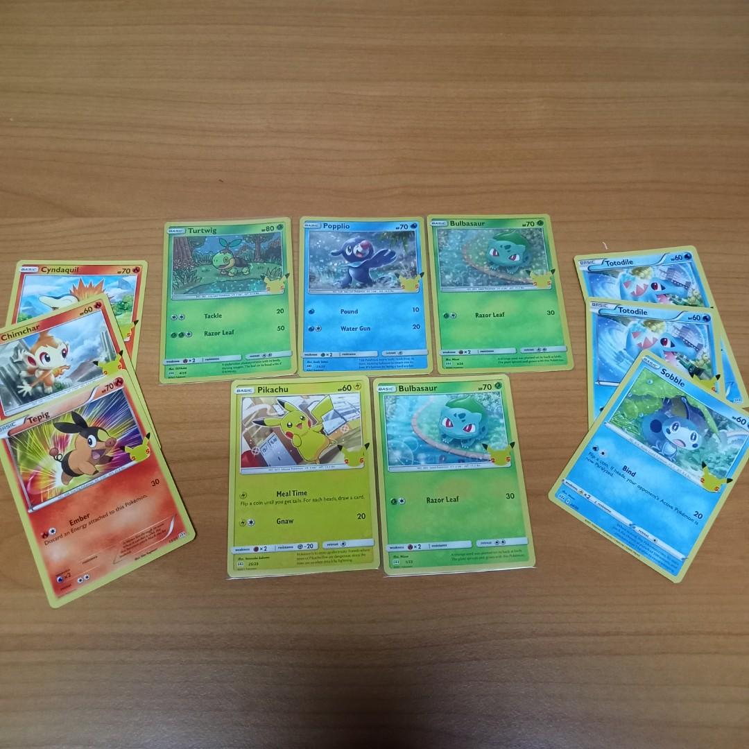 Promo) Pack Fresh Mcdonald's 25th Anniversary Pokemon TCG Cards, Bulbasaur  Pikachu Popplio Starters, Hobbies & Toys, Toys & Games on Carousell