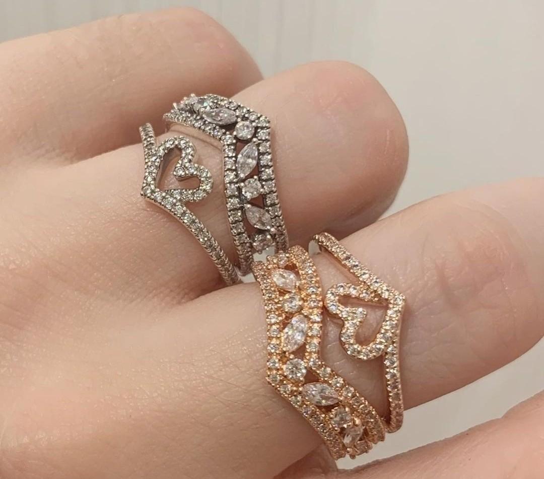 Heart hot sale wishbone ring
