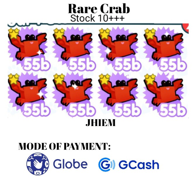 Pet Simulator X Rare Crab, Video Gaming, Gaming Accessories, InGame