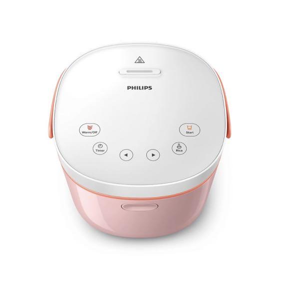 Philips 0.7L Mini Rice Cooker Pink (HD3070), TV & Home Appliances