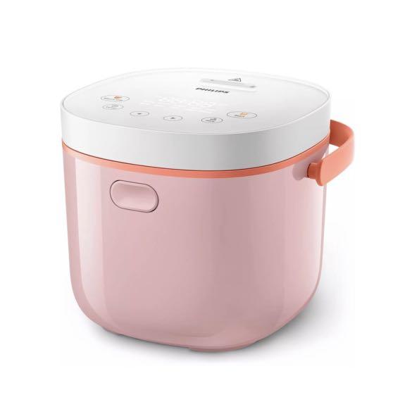 Philips 0.7L Mini Rice Cooker Pink (HD3070), TV & Home Appliances